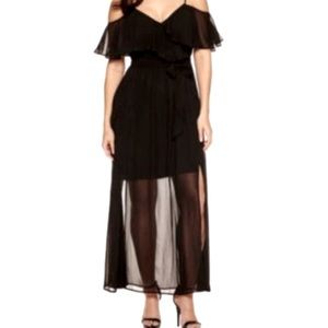 Bisou Bisou Black Long Maxi Dress